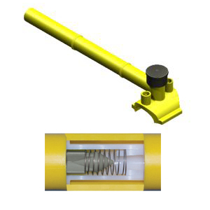 Excess Flow Valve Model C70 CENTRAL EF TEE, with Series 1100 Valve